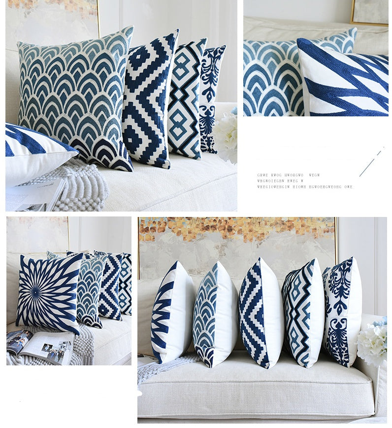 Embroidered Home Pillow Case (without core) - Habistash