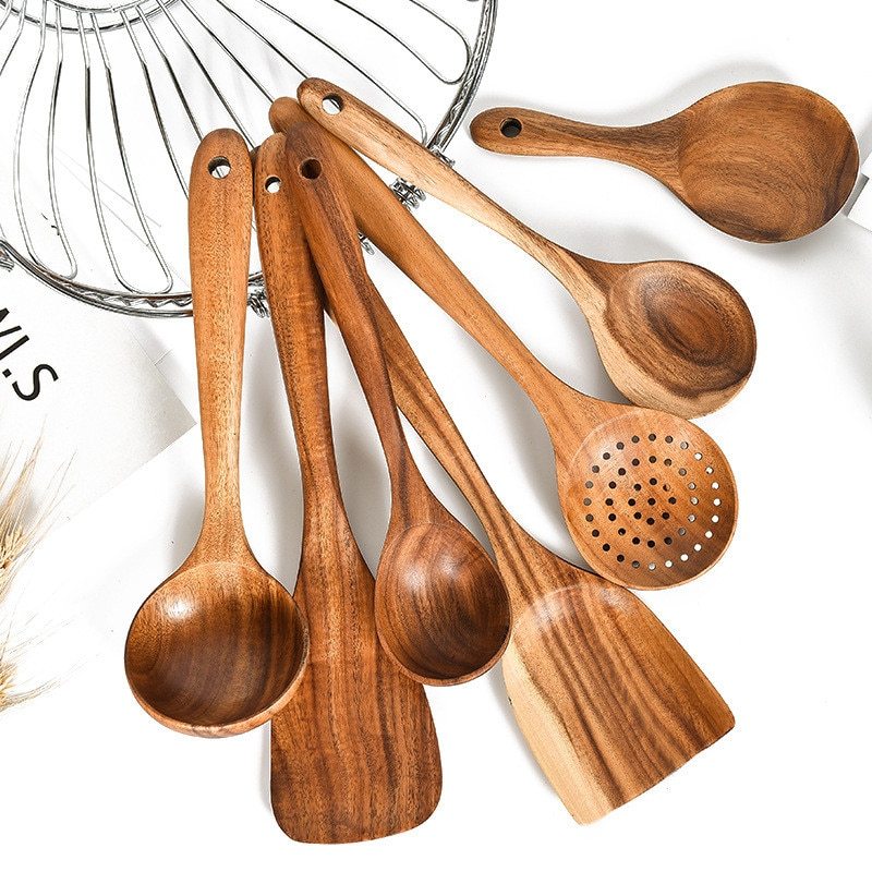 Natural Wood Kitchen Utensils - Habistash
