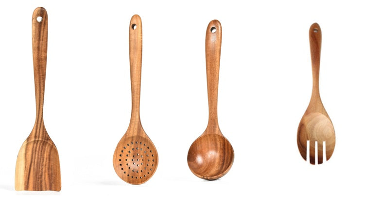 Natural Wood Kitchen Utensils - Habistash