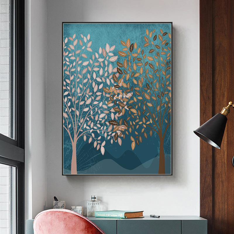 Nordic Forest Landscape Canvas Painting - Habistash