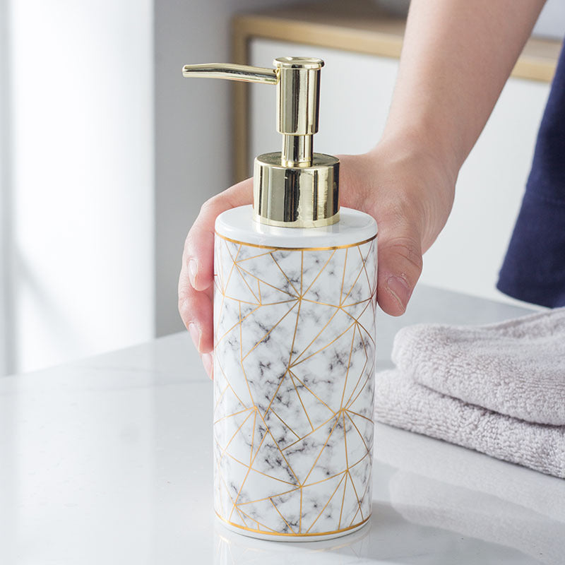 Marble Ceramic Soap Dispenser - Habistash