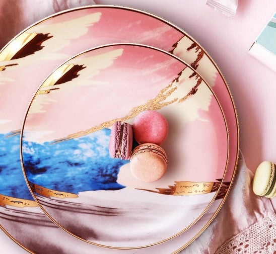 Watercolor Dessert  Plates - Habistash
