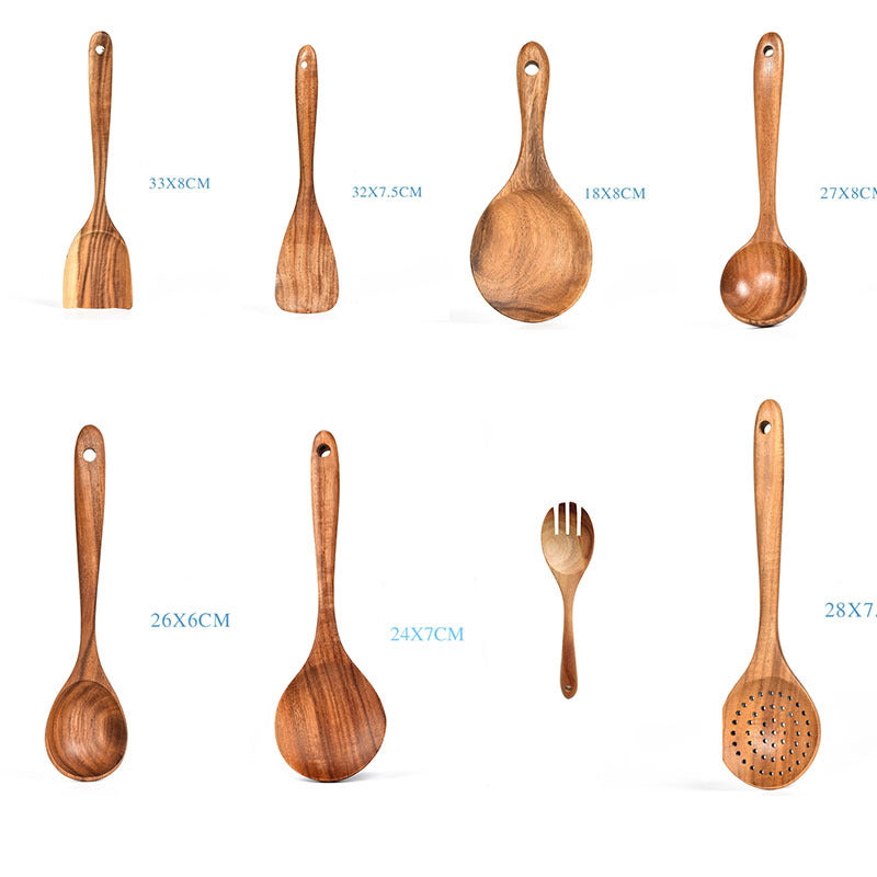 Natural Wood Kitchen Utensils - Habistash