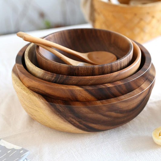 Natural Wooden Bowl - Habistash