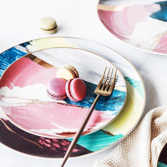 Watercolor Dessert  Plates - Habistash