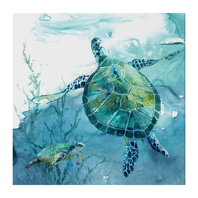 Turtle Canvas Painting - Habistash